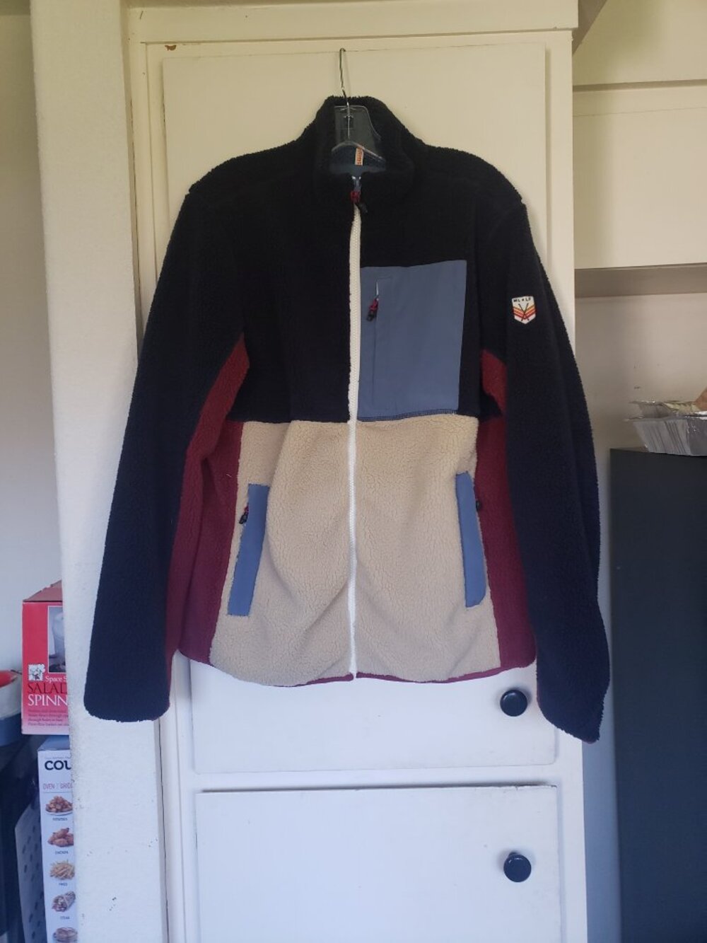 Marine Layer Lost & Found Multicolored Fur Jacket Size Medium